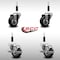 Service Caster 3'' SS Black Poly Wheel Swivel 7/8'' Expanding Stem Caster Set 2 Brakes, 4PK SCC-SSEX20S314-PPUB-BLK-2-TLB-2-78 - alternate 2